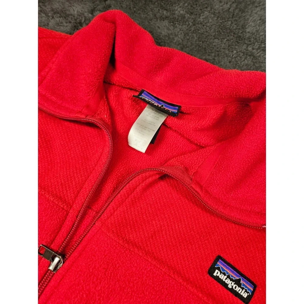 Patagonia Synchilla Fleece Jacket Mens XL Red Full Zip Midweight Outdoor Logo